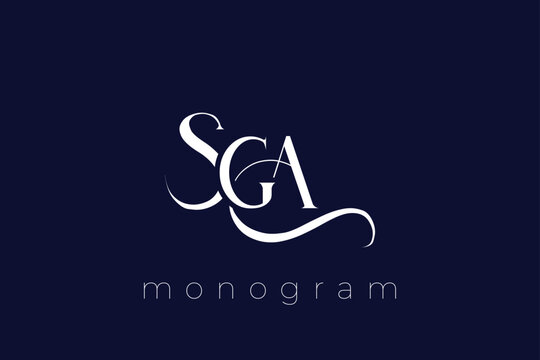 SWA Elegant Monogram Logo Design With Decorative Lettering