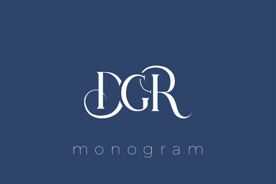 DGR Elegant Monogram Logo Design With Decorative Lettering
