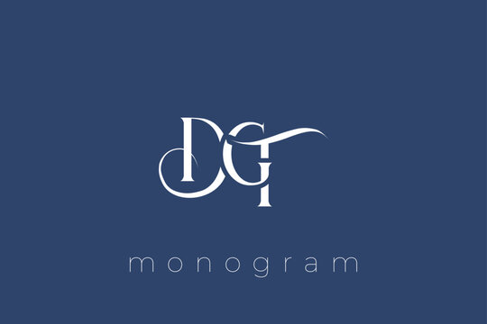 DGT Elegant Monogram Logo Design With Decorative Lettering