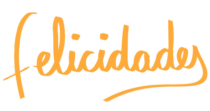 Felicidades mensaje de texto. Lettering palabra felicidades. Imagen sencilla con letras aisladas. Ilustracion escritura 