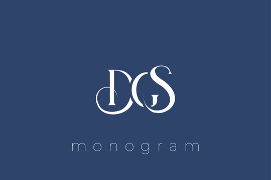 DGS Elegant Monogram Logo Design With Decorative Lettering