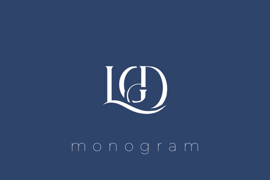 LGD Elegant Monogram Logo Design With Decorative Lettering