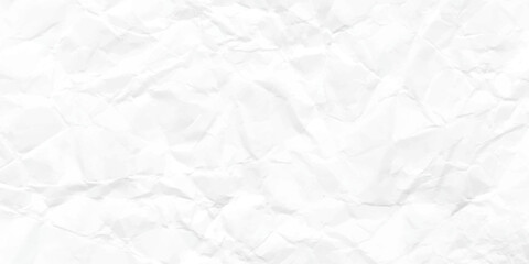 Fototapeta premium White crumpled paper recycled Kraft sheet texture background. White Paper Texture background. Crumpled white paper abstract shape background with space paper for text. 