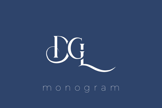 DGL Elegant Monogram Logo Design With Decorative Lettering