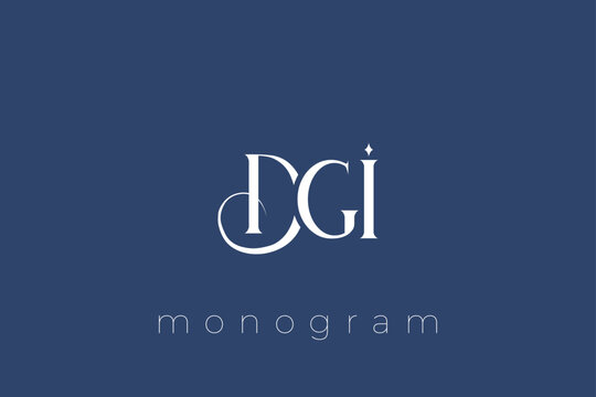 DGI Elegant Monogram Logo Design With Decorative Lettering