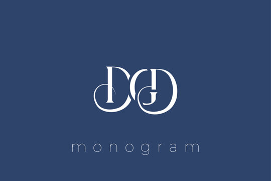 DGD Elegant Monogram Logo Design With Decorative Lettering