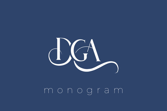 DGA Elegant Monogram Logo Design With Decorative Lettering