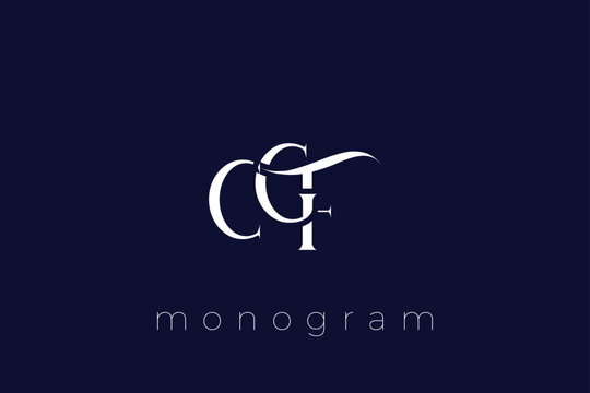 CGF Elegant Monogram Logo Design With Decorative Lettering