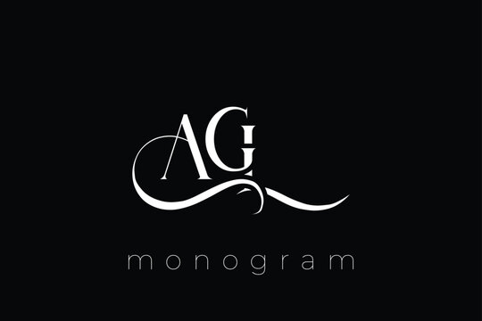 AGL Elegant Monogram Logo Design With Decorative Lettering