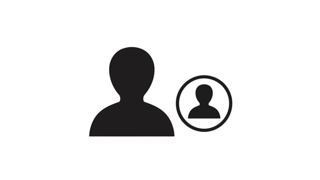 User icon with a smaller user avatar symbol, representing account management, profile settings, or userrelated actions in a user interface design