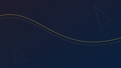 Modern Luxury Dark Gradient Background with Golden Ribbon Lines. Premium Metallic Polygon Mesh 4K Presentation Wallpaper © samanta3406