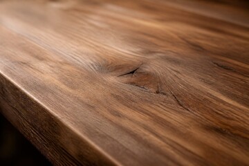 Fototapeta premium Wooden tabletop displaying natural grain in studio setting
