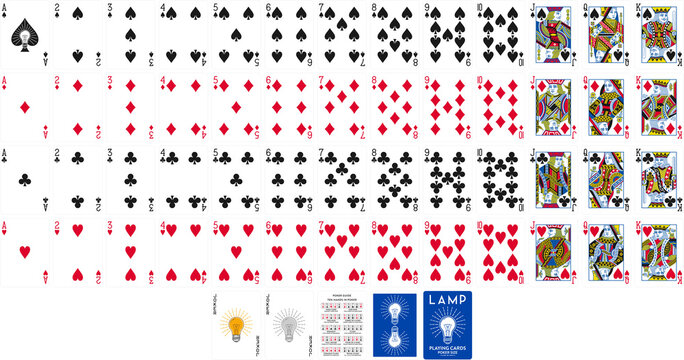 High-Quality Playing Cards Set - Lamp Blue