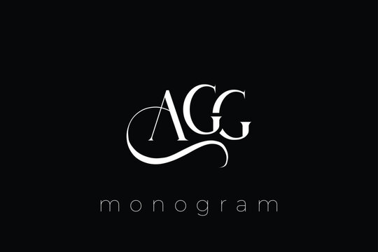 AGG Elegant Monogram Logo Design With Decorative Lettering
