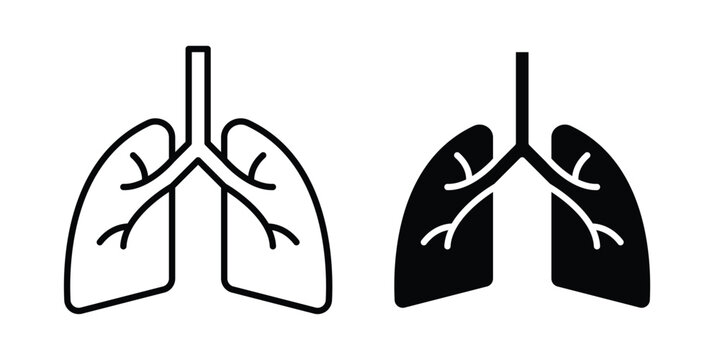 Human lungs icon