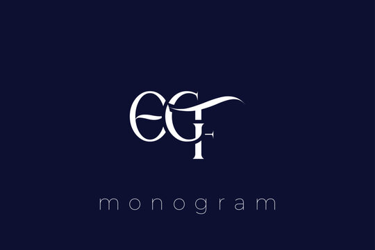OGF Elegant Monogram Logo Design With Decorative Lettering