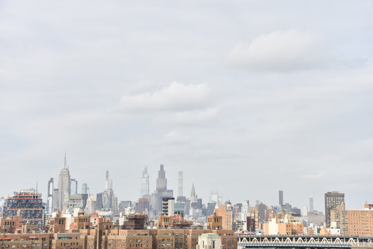 Midtown Manhattan as seen from Brooklyn Bridge, New York City, USA