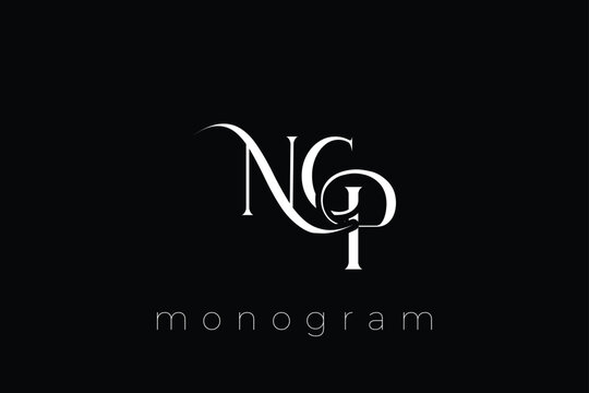 NGP Elegant Monogram Logo Design With Decorative Lettering