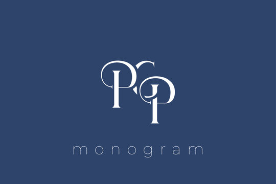 PGP Elegant Monogram Logo Design With Decorative Lettering