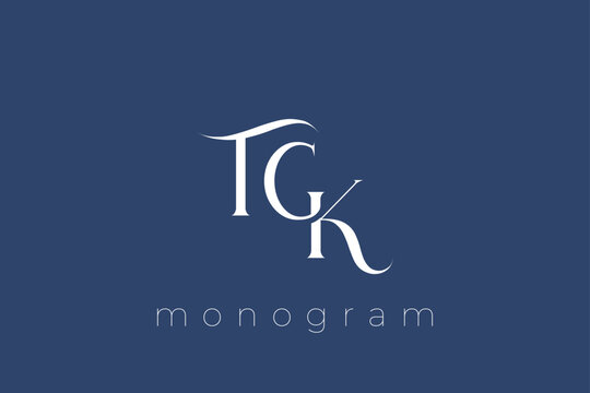TWK Elegant Monogram Logo Design With Decorative Lettering