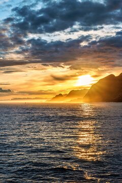 Landscape in Norway in beautiful morning light