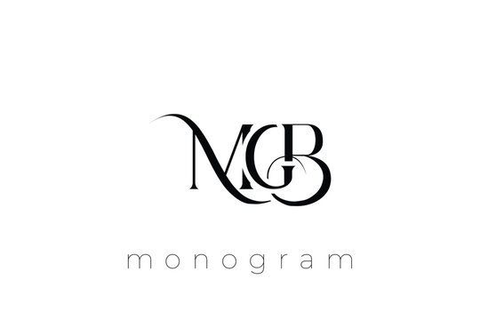 MGB Elegant Monogram Logo Design With Decorative Lettering