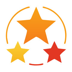 Obraz premium Flat design star award icon with dots