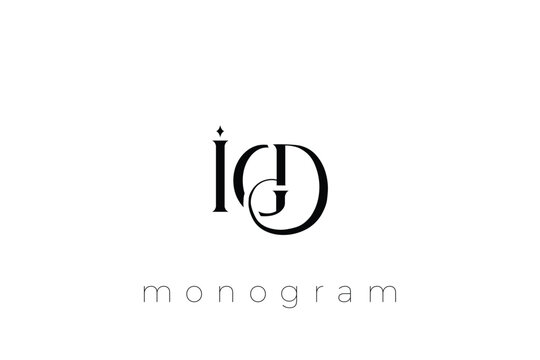 IGD Elegant Monogram Logo Design With Decorative Lettering