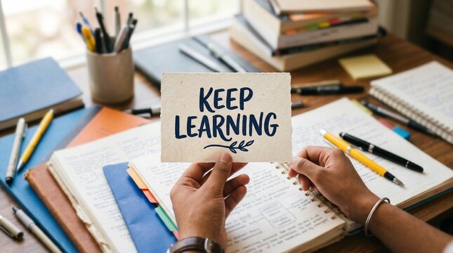 Keep Learning Card &ndash; Education and Personal Growth