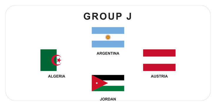 2026 World Cup participating countries flags set for Group J