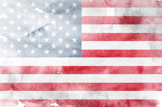 Grunge USA flag. American flag with grunge texture.
