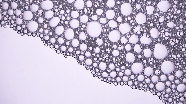 Soap suds filling frame with bubble texture