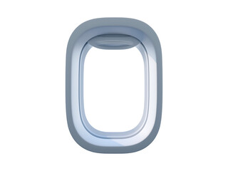 Obraz premium Airplane window, view from inside the cabin. Travel and air travel concept. Design mockup.