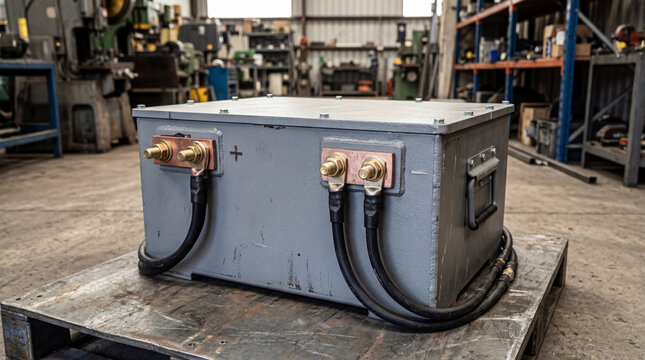 Large Format Industrial Lithium Iron Phosphate LFP Battery Cell Block Featuring Heavy Duty Electrical Terminals