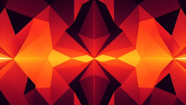 Vibrant red and orange geometric pattern background