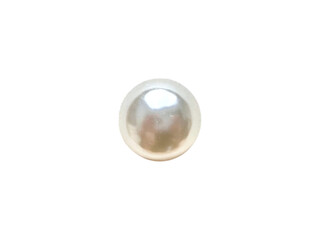 Obraz premium Glossy round pearl white push pin marker for digital maps and boards on a transparent background