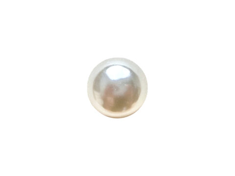 Glossy round pearl white push pin marker for digital maps and boards on a transparent background
