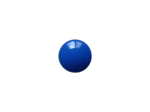 Glossy round royal blue push pin marker for digital maps and boards on a transparent background