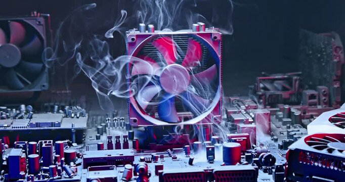 Main processor (CPU) during malfunction fan on heatsink.