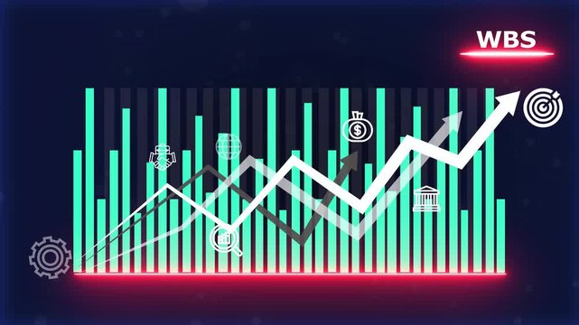 S T P acceptance Targeting positioning Business Strategy Marketing  and process Flowchart with Growth Chart Goal Business and Technology  4k video animation....
