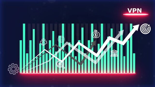 S T P acceptance Targeting positioning Business Strategy Marketing  and process Flowchart with Growth Chart Goal Business and Technology  4k video animation....
