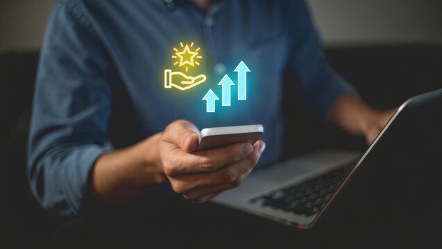 Loyalty rewards and redeem points concept on mobile app, showing customer engagement, bonus benefits, cashback, and membership rewards that increase satisfaction and long-term brand loyalty.