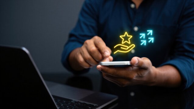 Loyalty rewards and redeem points concept on mobile app, showing customer engagement, bonus benefits, cashback, and membership rewards that increase satisfaction and long-term brand loyalty.