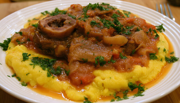 Ossobuco in the Milanese style