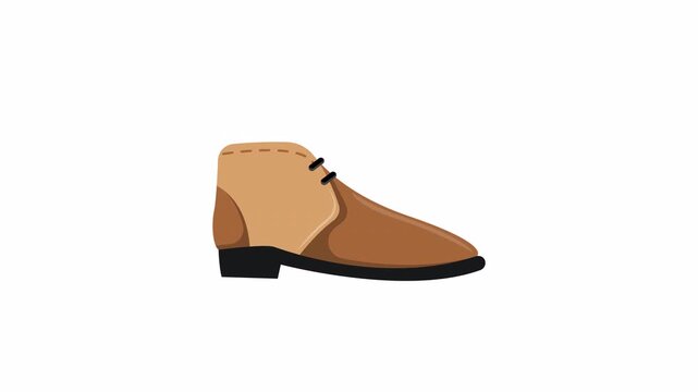 Brown leather desert boot with tan suede, ideal for casual or formal stylish male accessories. Suitable for fashion or lifestyle designs.