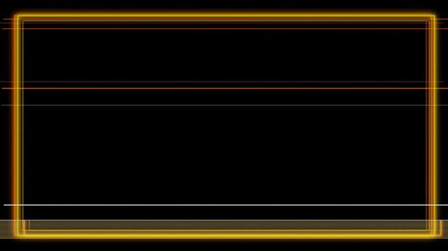 Seamless Digital Glitch Neon Rectangular Border Overlay