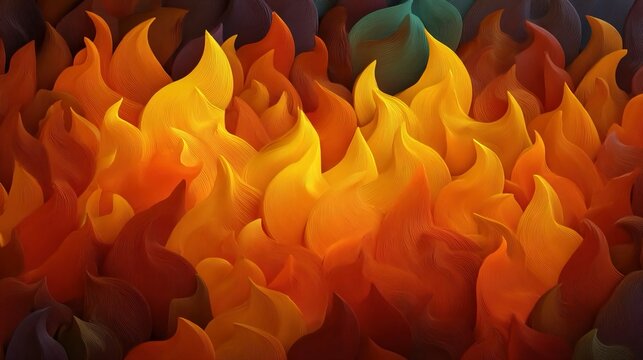 Blazing flame pattern with glowing edges and subtle gradients, perfect for modern abstract designs, digital art, or creative social media content