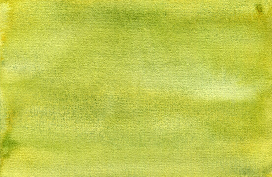 Abstract grunge watercolor paint textured yellow green gradient texture background. Bright watercolour olive nature color illustration for eco design, hand painting organic backdrop