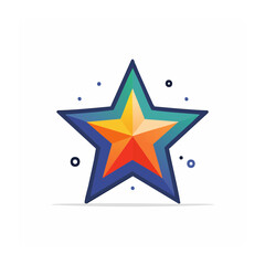 Obraz premium Flat design rocket with star and planet