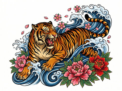 Japanese Tiger Tattoo Art